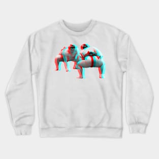 3D Sumo Wrestlers Crewneck Sweatshirt